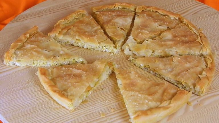 Hot Leek Pie with Parmesan and Tirokafteri